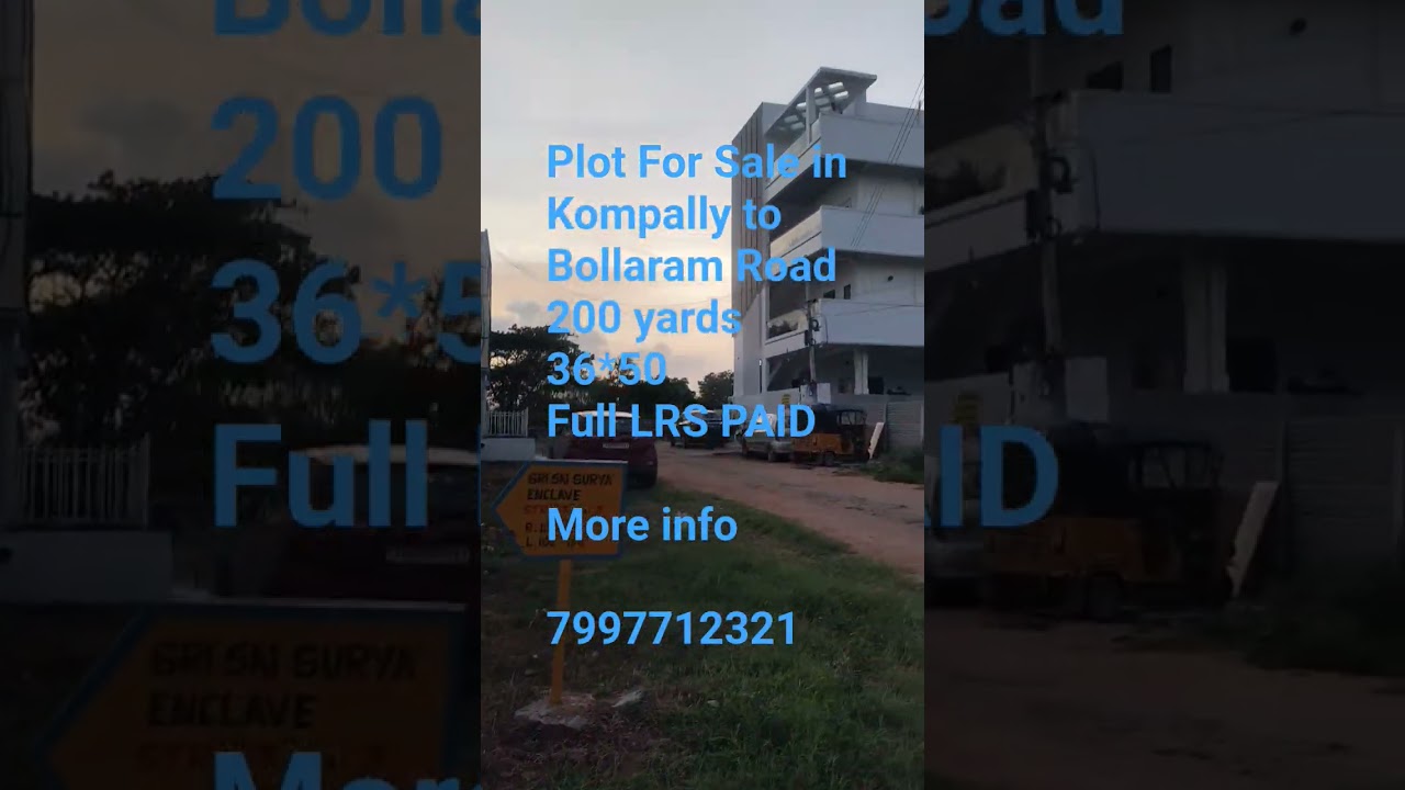 Plot For Sale in Kompally to Bollaram Road Hyderabad