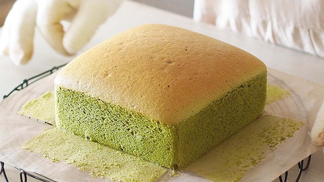 抹茶の台湾カステラ〜あずき入り〜｜Matcha Taiwan Castella