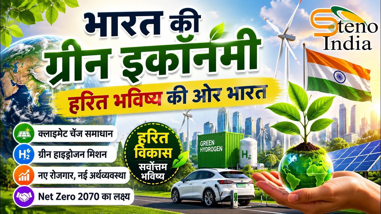What is Green Economy? | India's Green Economy | Climate Change Policies Explained by Stenoguru