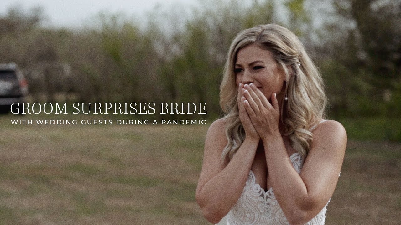 Groom Surprises Bride with Wedding Guests during a Pandemic | Emotional COVID-19 wedding