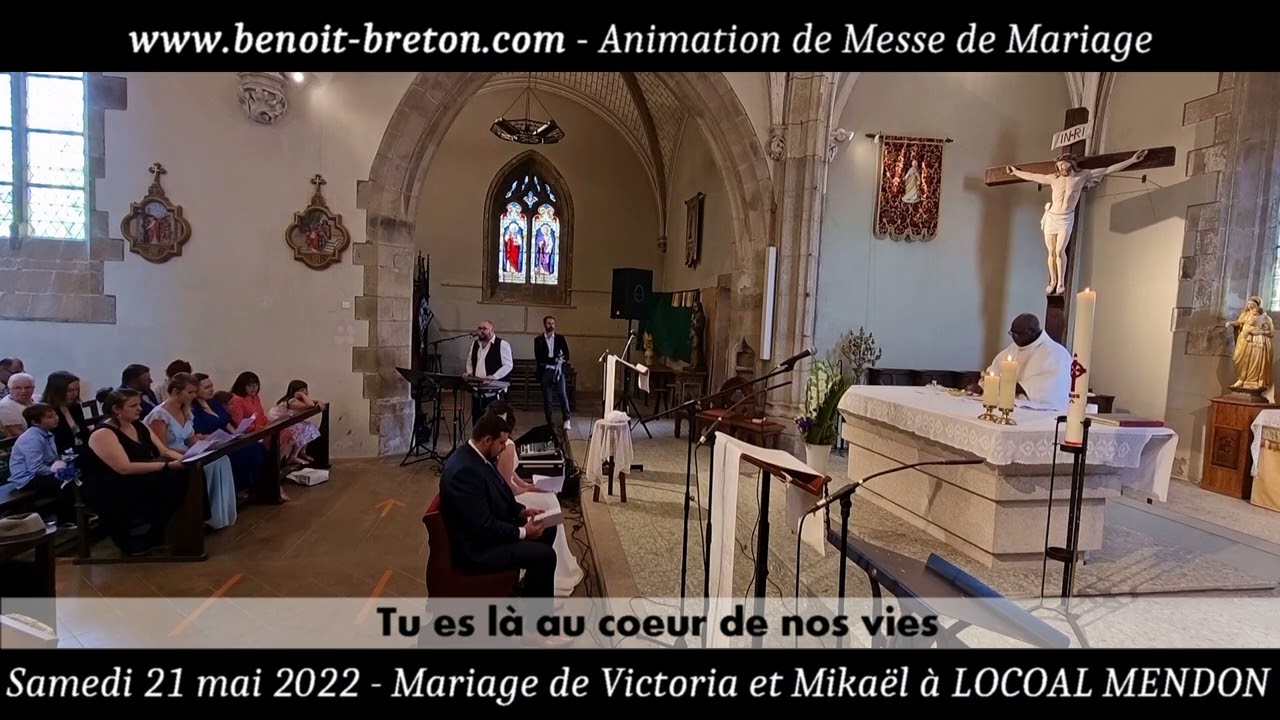 Tu es là au coeur de nos vies -  Animation Messe Mariage Rock Morbihan 56 - Benoît BRETON