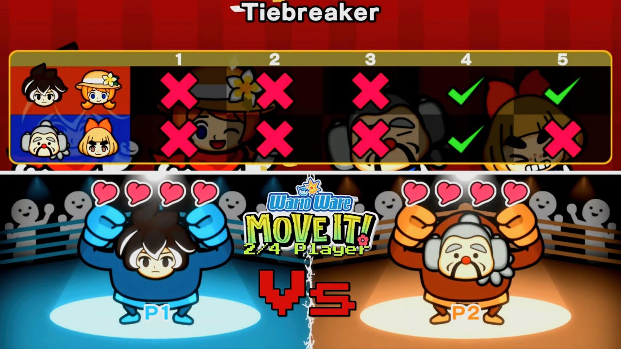 Warioware Move it! - Party Mode - Cricket Vs Mantis Showdown Fight 2/4 Player Tiebreaker? - Switch