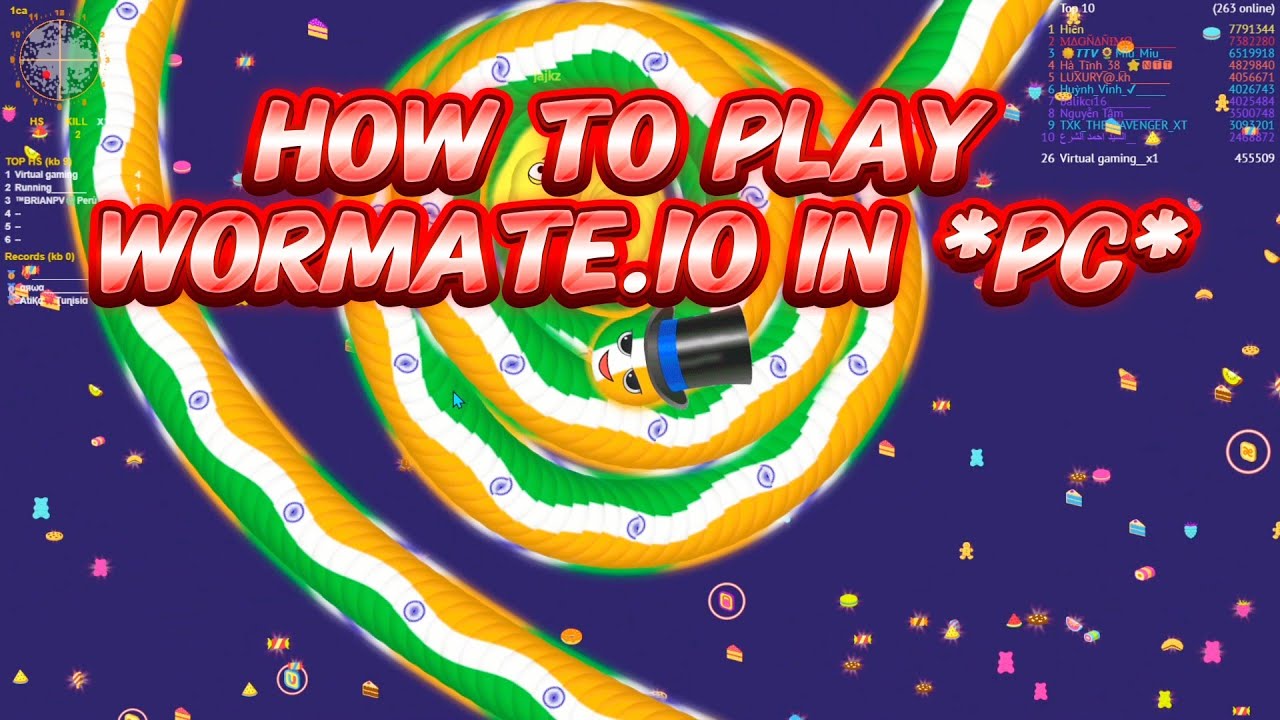 Как играть в wormate.io на ПК/ноутбуке #wormate.io #игры