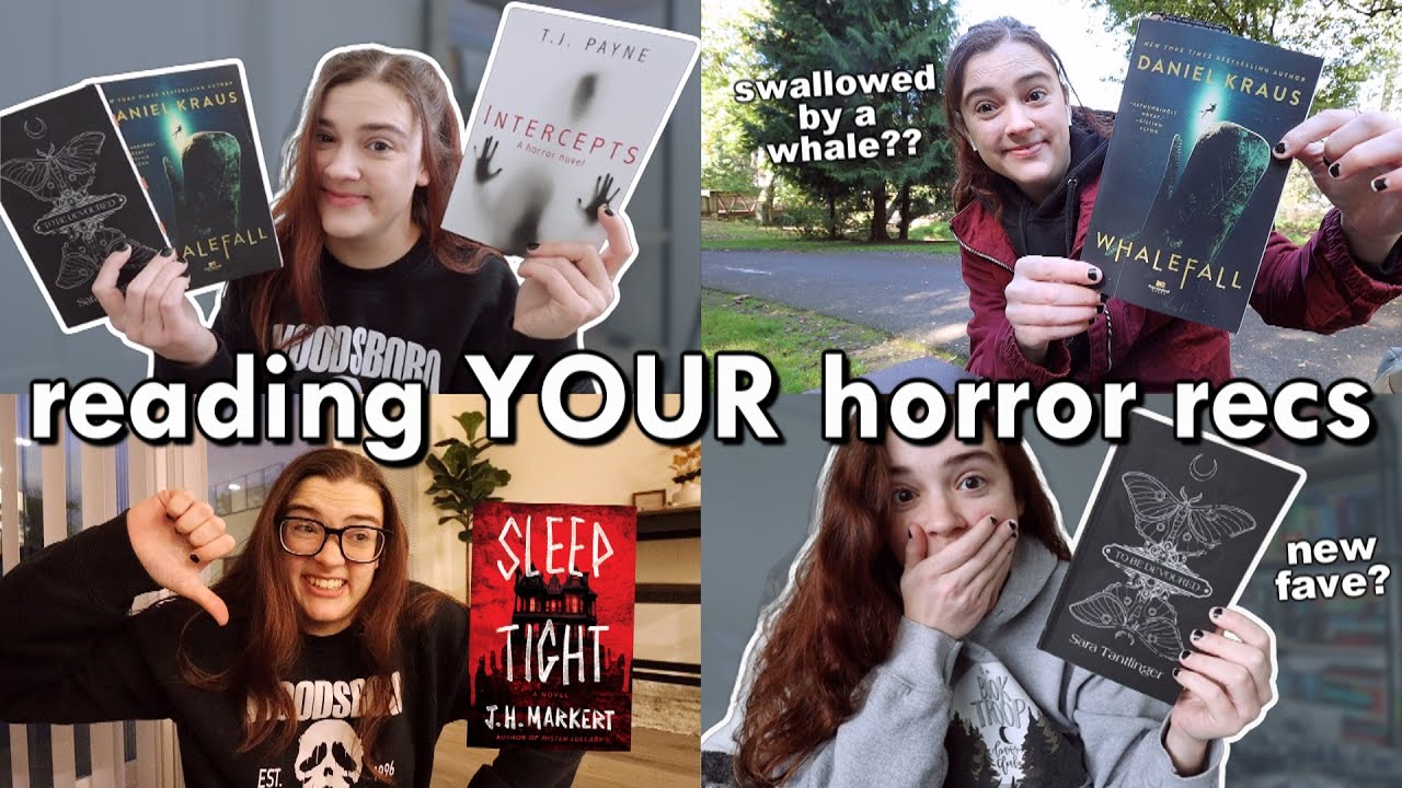 Reading YOUR HORROR RECS 👻 [spooky reading vlog]