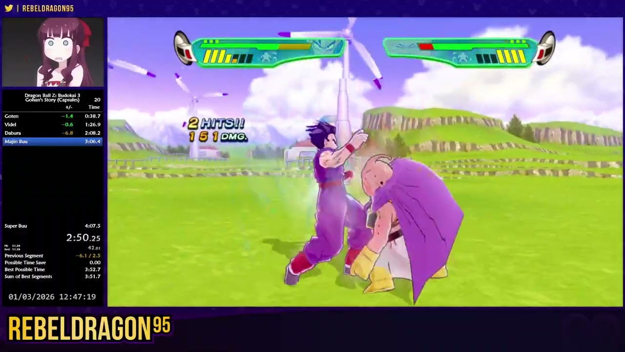 Dragon Ball Z Budokai 3 Gohan's Story Any% (Capsules) PB - 3:58