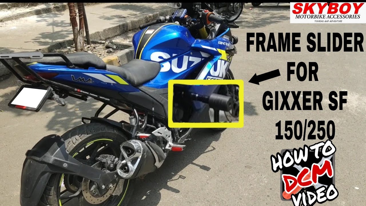 FRAME SLIDERS & MOODIFICATIONS  on GIXXER SF 150 || DREAMS CUSTOM MOTORCYCLE || SKYBOY ||