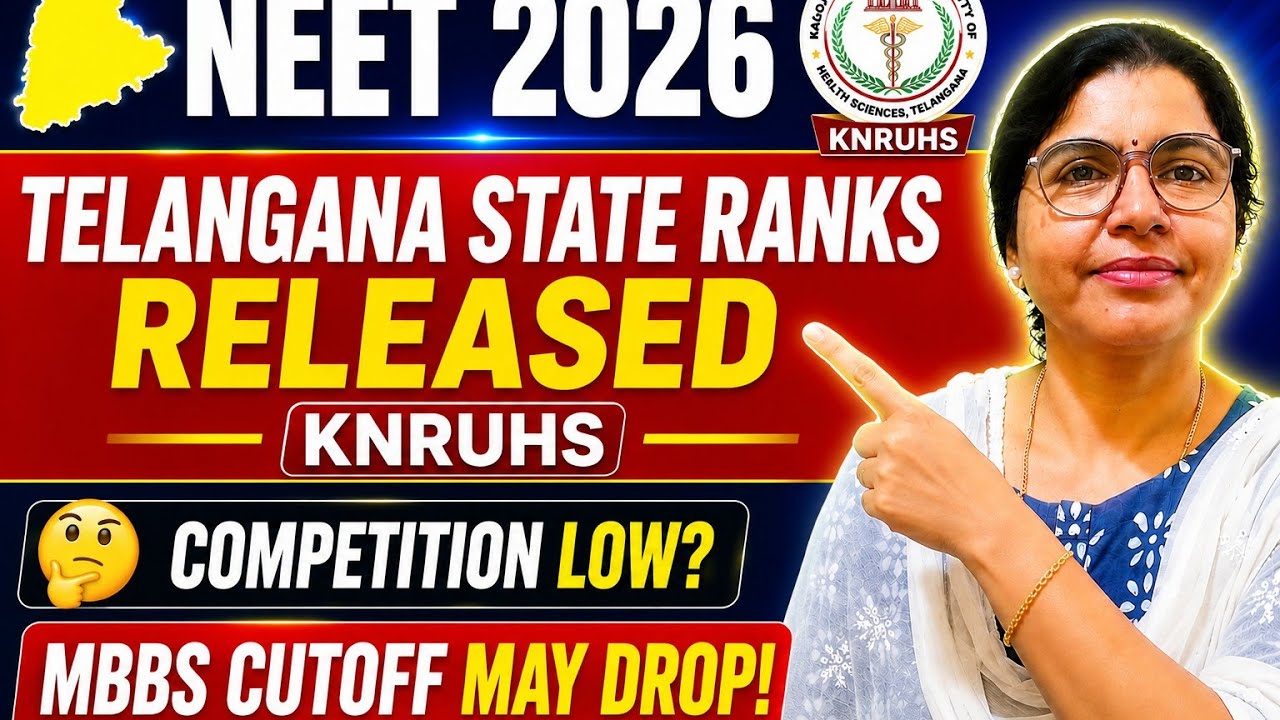 🚨 NEET 2026 Telangana Qualified list Released | KNRUHS | Competition Low? 😲 MBBS Cutoff May Drop!