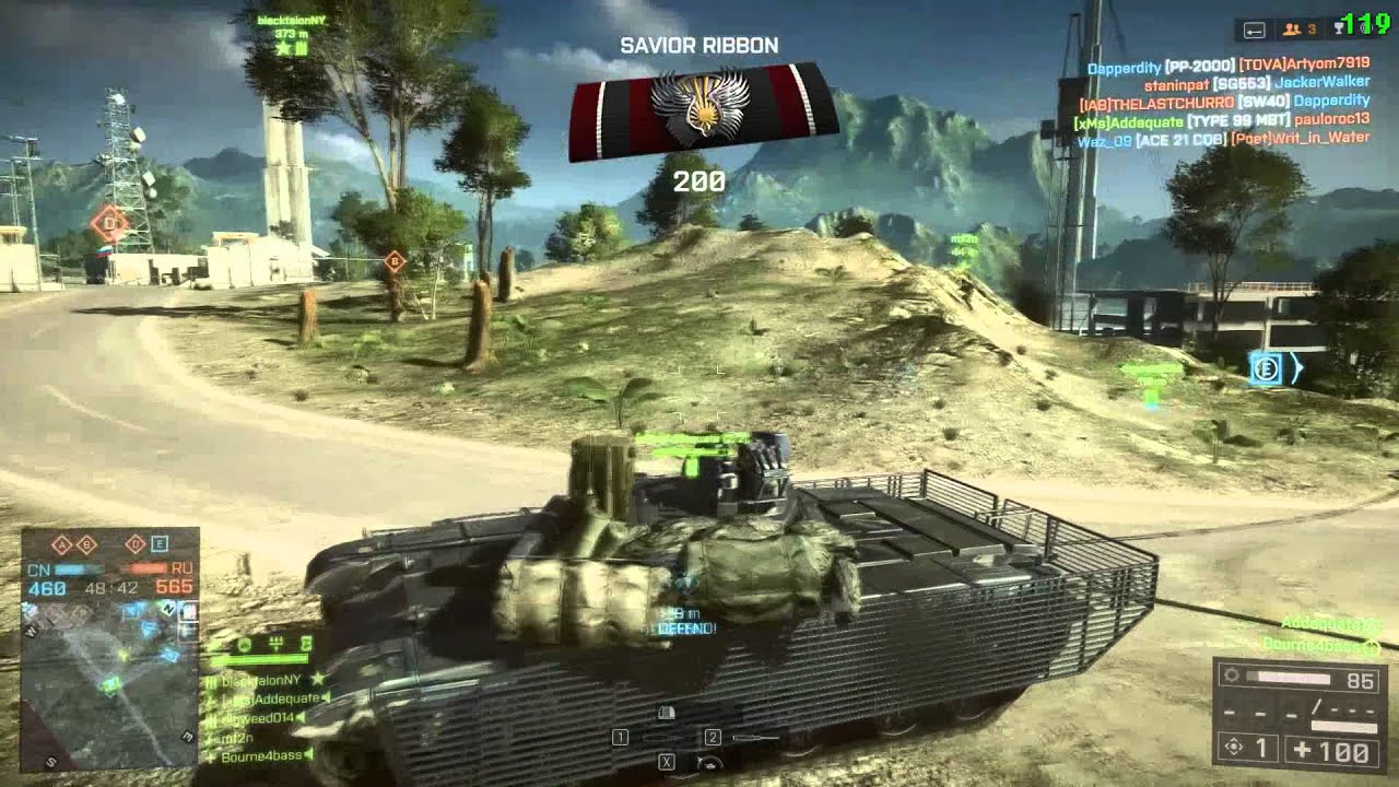 BF4 - Tank 49 Kill Streak - 50-1 - Unedited Gameplay 1080P Rogue Transmission