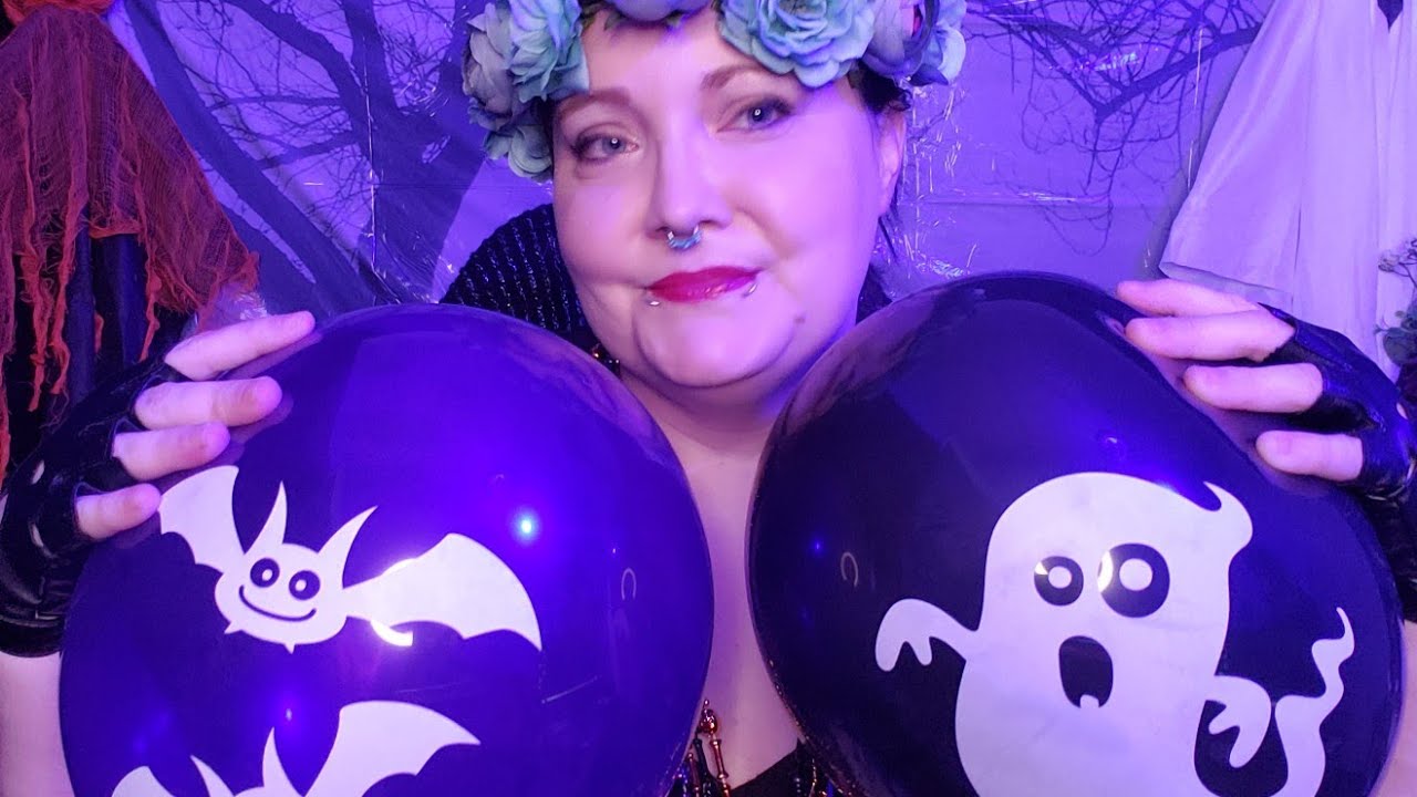 ASMR Blowing up Halloween Balloons || Tapping 🎃 👻 🎈