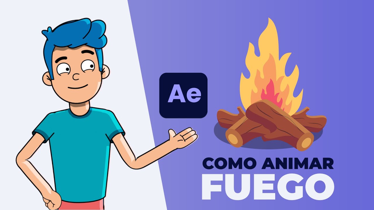 Crea y ANIMA FUEGO cartoon en AFTER EFFECTS | Tutorial Rápido