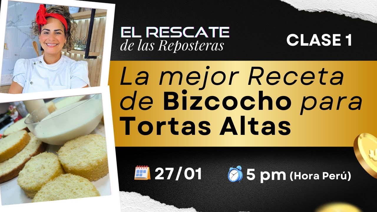 Bizcocho Esponjoso para Tortas Altas tipo 3 leches.