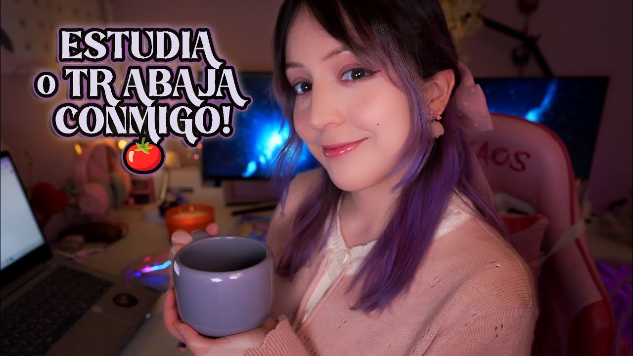 ⭐ASMR Sesión POMODORO de 2 HORAS 🍅 Lluvia + Cozy | Estudia conmigo | Enfoque profundo y calma