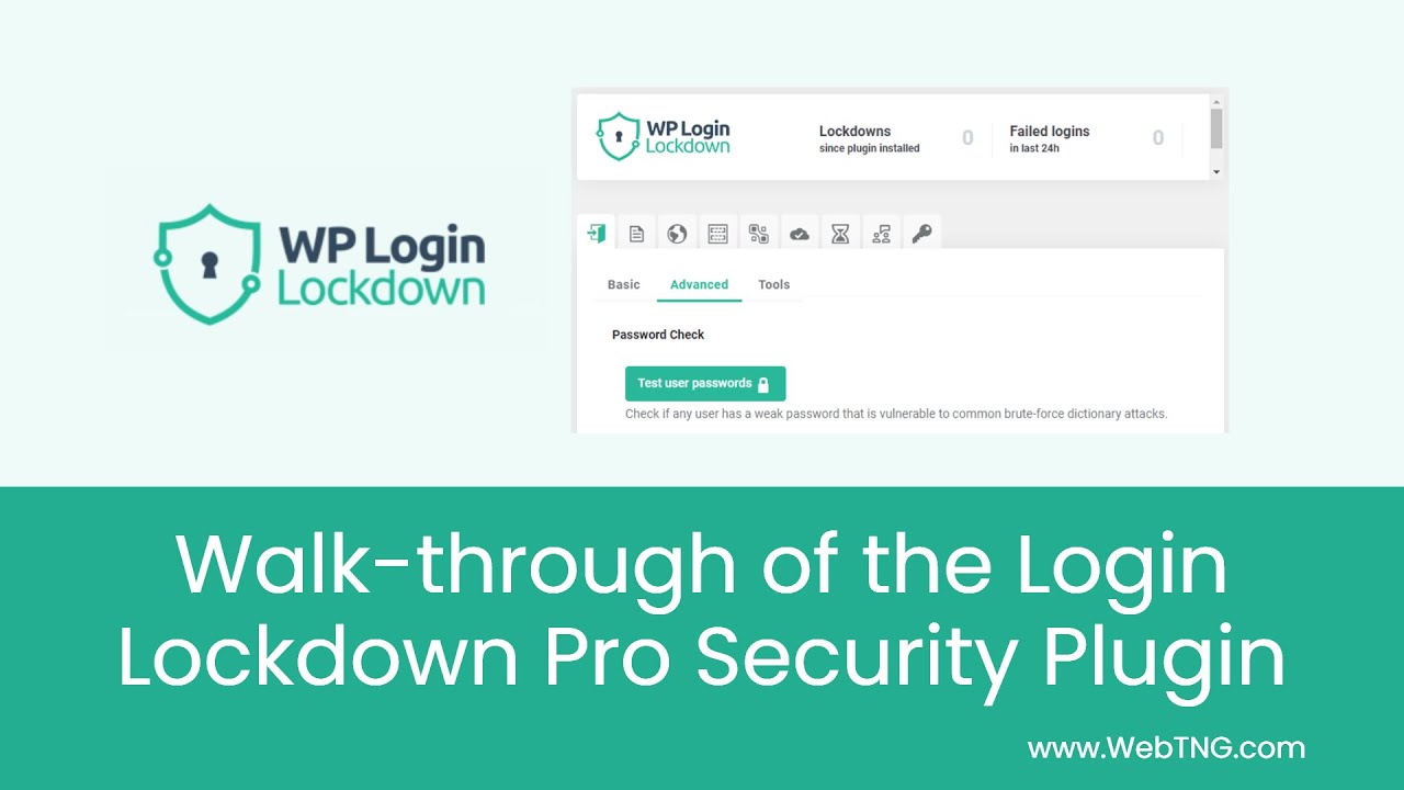 Walk-through of the Login Lockdown Pro Security Plugin
