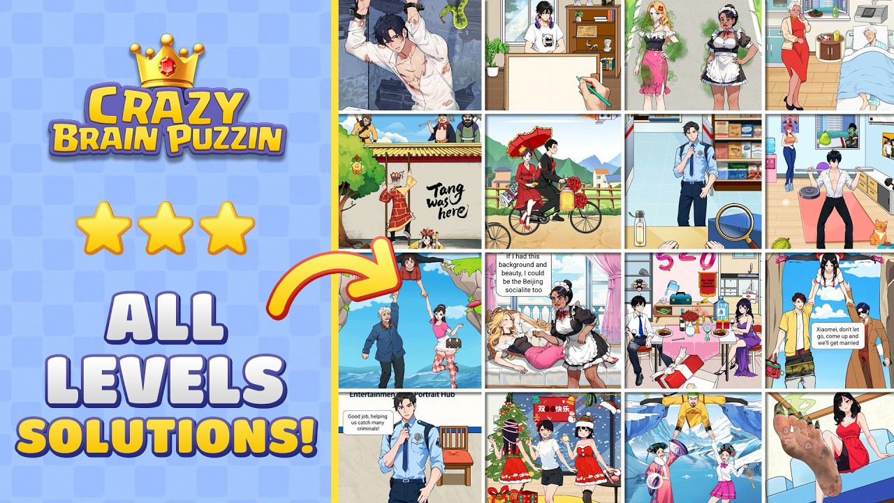 Crazy Brain Puzzle All Levels 1-172 | Complete Walkthrough & Solutions! 🎯