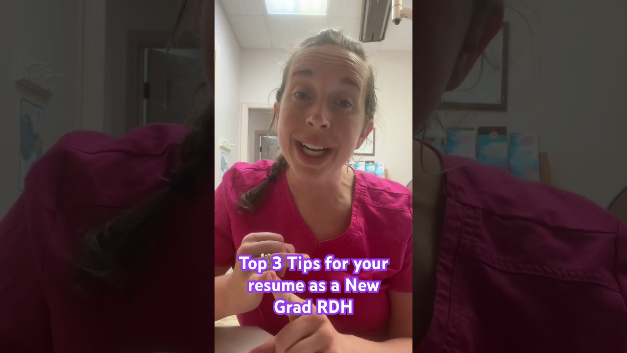 Top 3 Tips for your resume as a New Grad RDH #resume #dental #dentalhygienist  #dentalhygieneschool