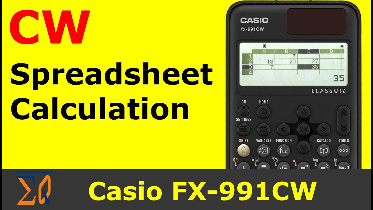 Casio FX-991CW Using Spreadsheet
