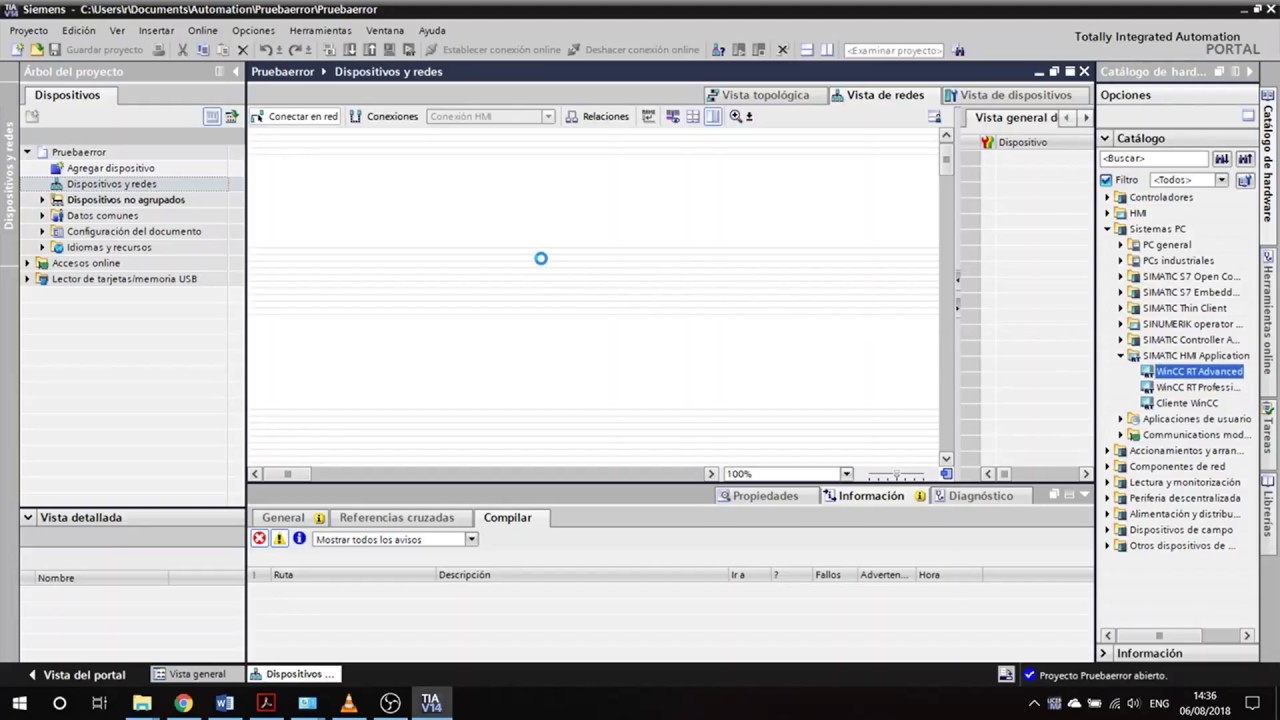 Problema Automation License, Tia portal V14 SP1, Win CC RT Advanced, resuelto