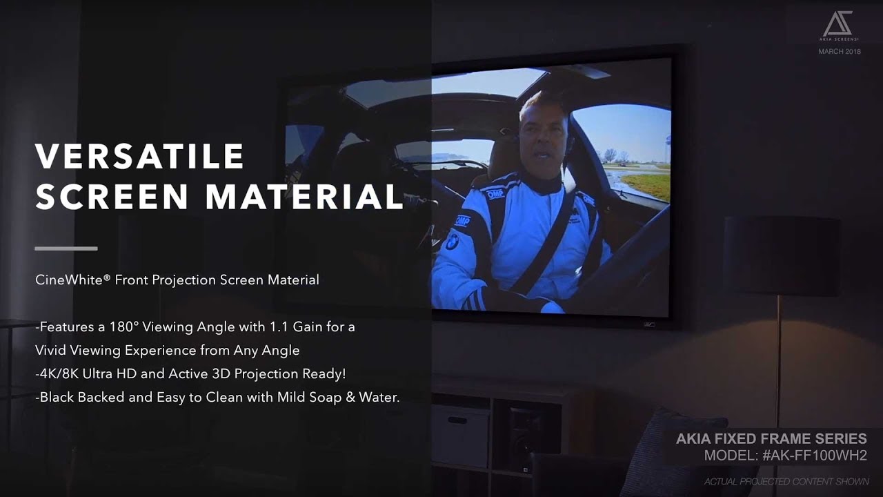 AKIA Screens&reg; Fixed Frame Projector Screen Product Video