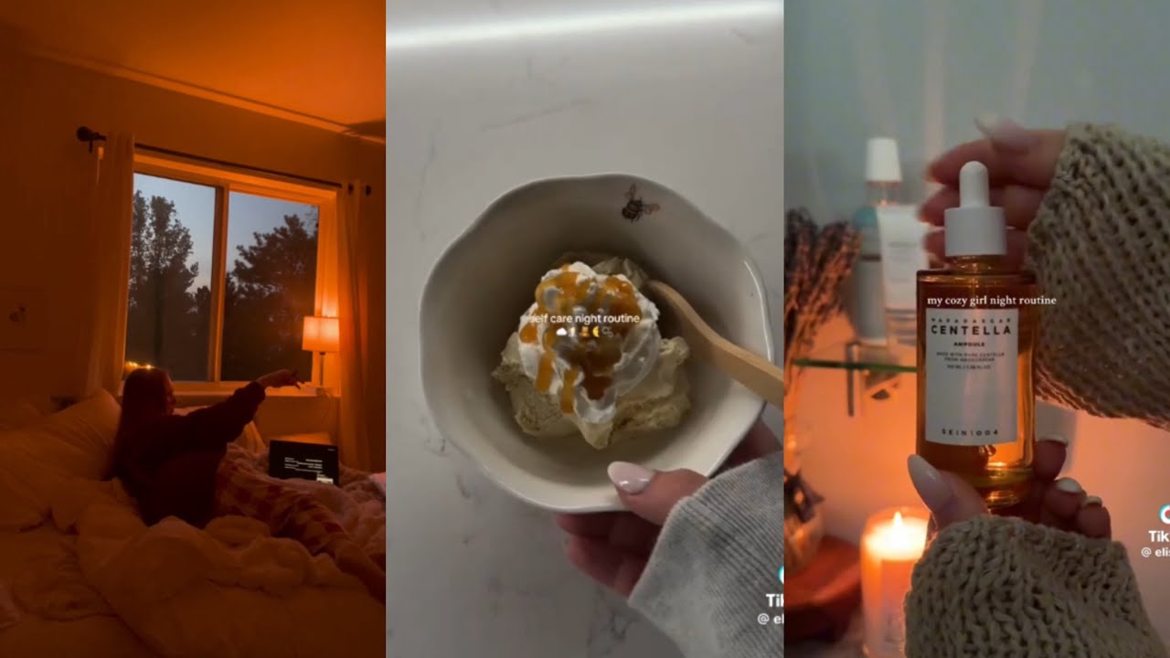 Cozy night routine TikTok compilation ☕️