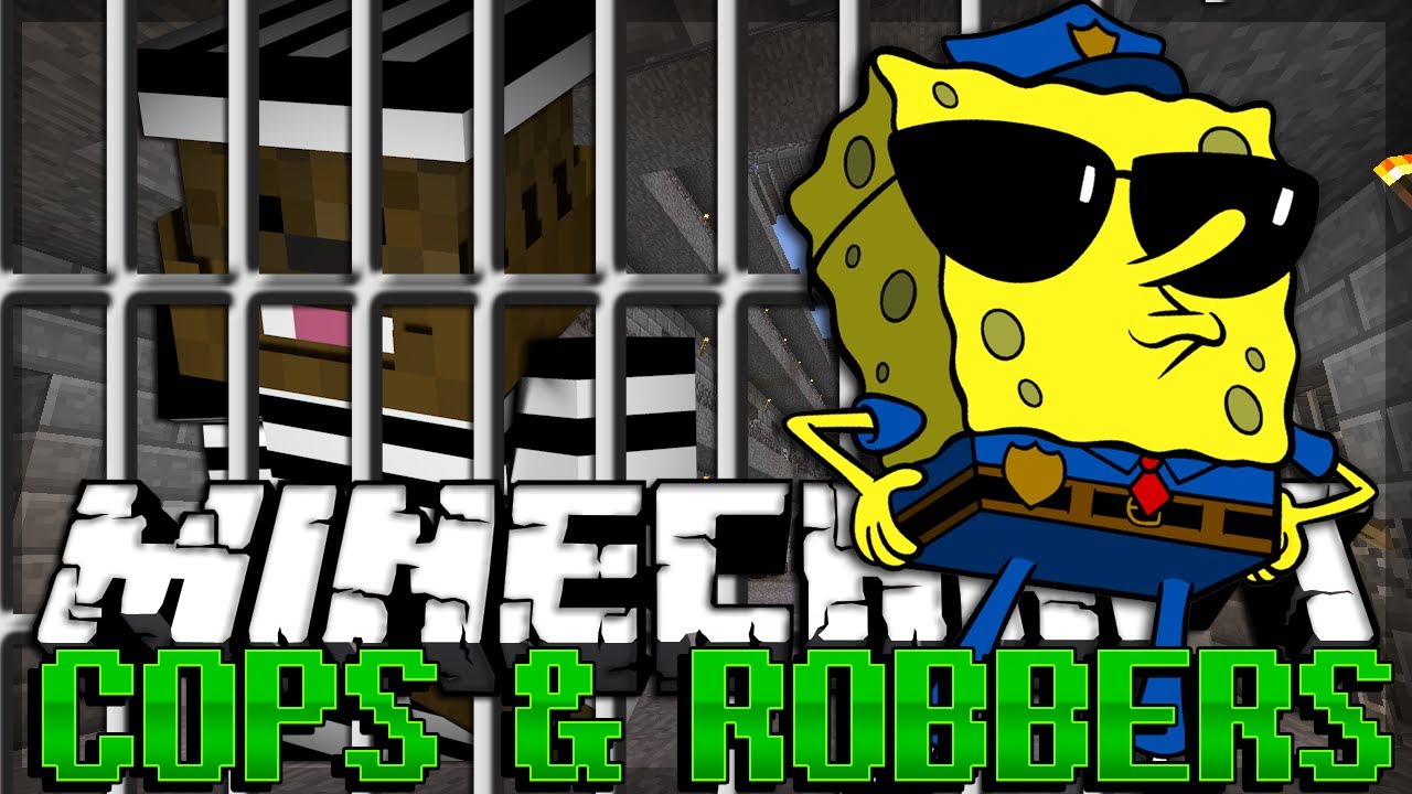 Minecraft SPONGEBOB Modded Cops and Robbers | JeromeASF