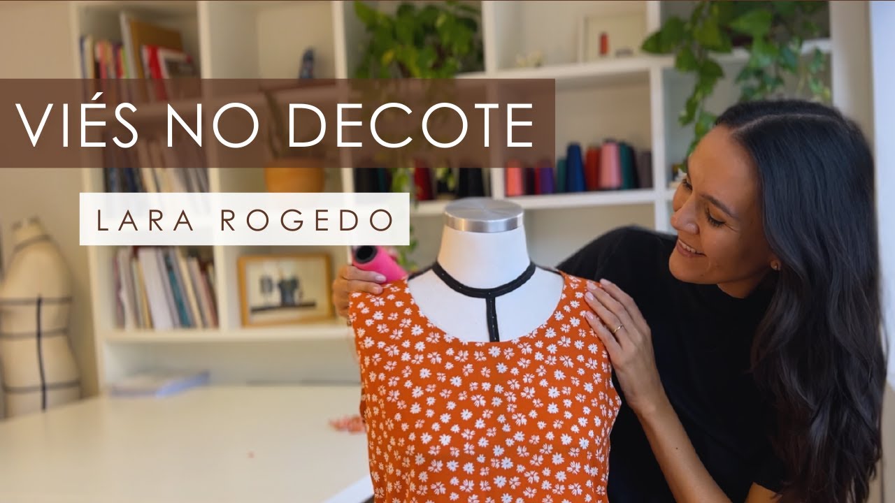 Costura de viés interno para arremate de decote