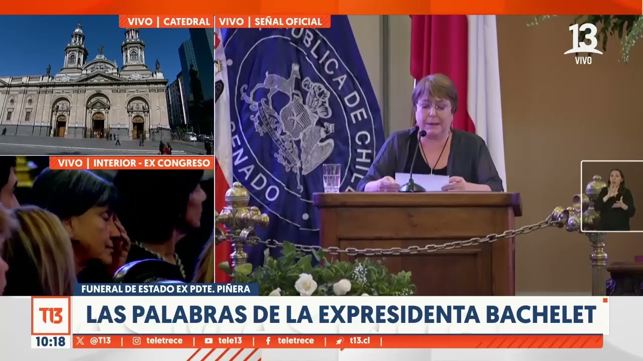 Palabras de despedida de Michelle Bachelet para el ex Presidente Piñera