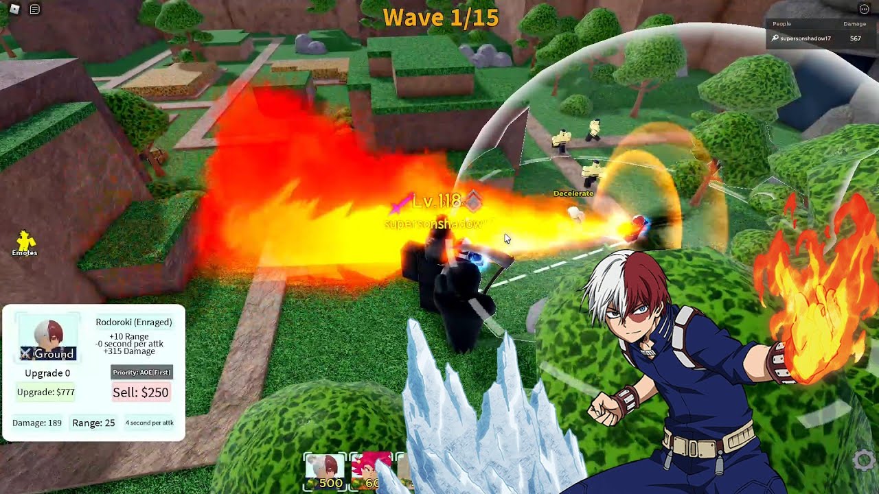 5 Star Todoroki Showcase on All Star Tower Defense