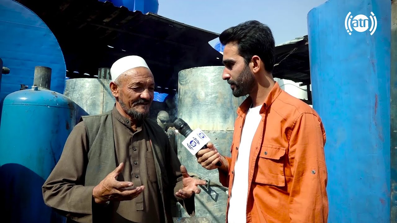 Metallic water tank maker in Pole Asmayee / ساخت تانکرهای فلزی آب در پل آسمایی