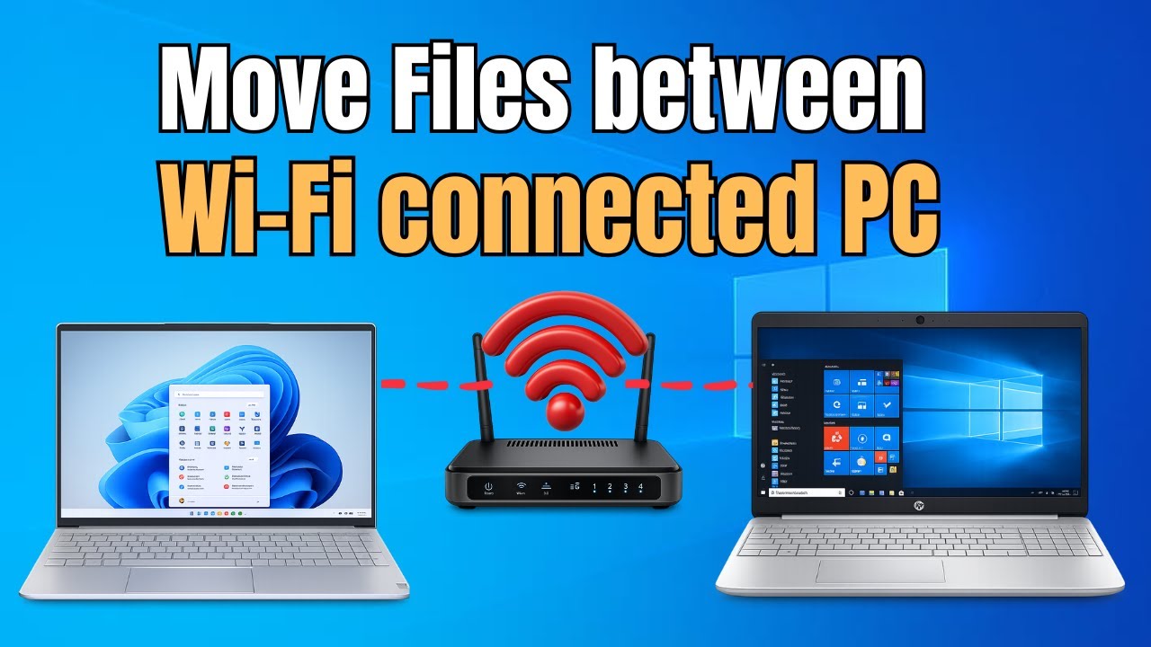 Передача больших файлов между двумя компьютерами по Wi-Fi (без USB, без интернета)