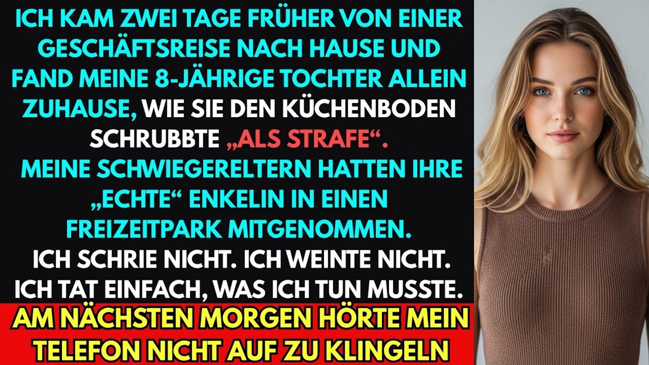 Meine 8-Jährige musste allein den Boden schrubben, während sie ihre „echte“ Enkelin ausführen