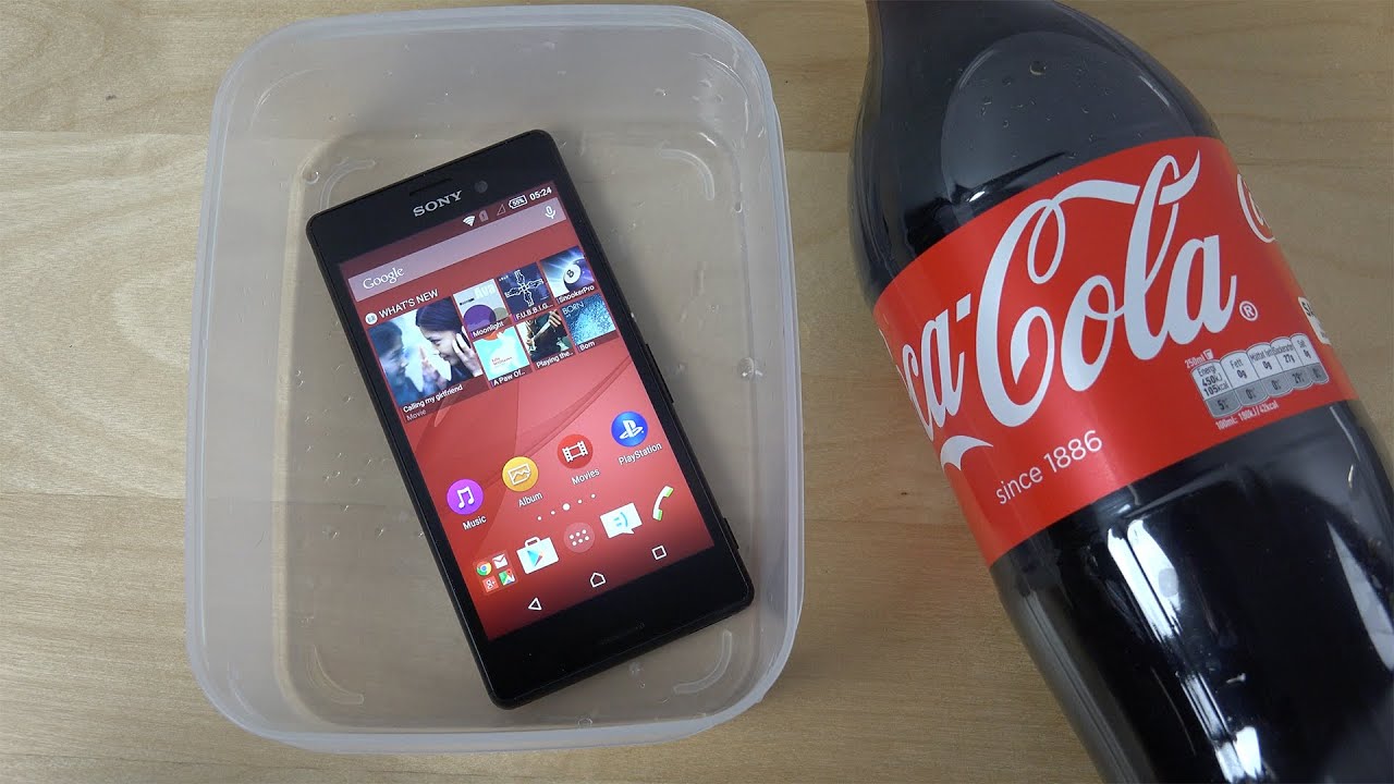 Sony Xperia M4 Aqua — тест Coca-Cola! (4K)