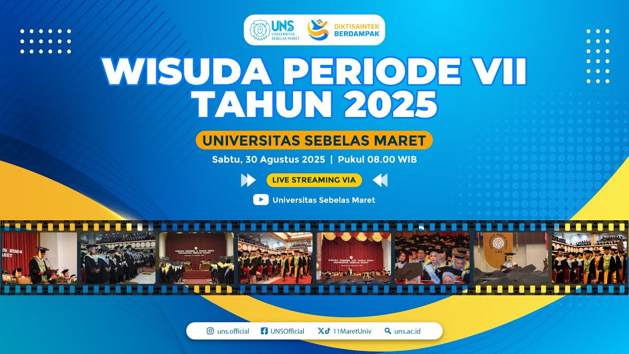 WISUDA PERIODE VII TAHUN 2025, Sabtu, 30 Agustus 2025