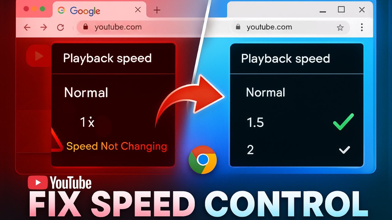 Как исправить проблему с изменением скорости воспроизведения YouTube в Chrome (2026) | Не работае...