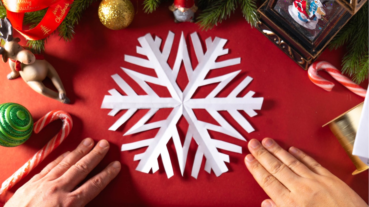 ✂️ Як Легко та Швидко зробити Сніжинку з Паперу❄️❤️ Посібник із Зимового Рукоділля своїми