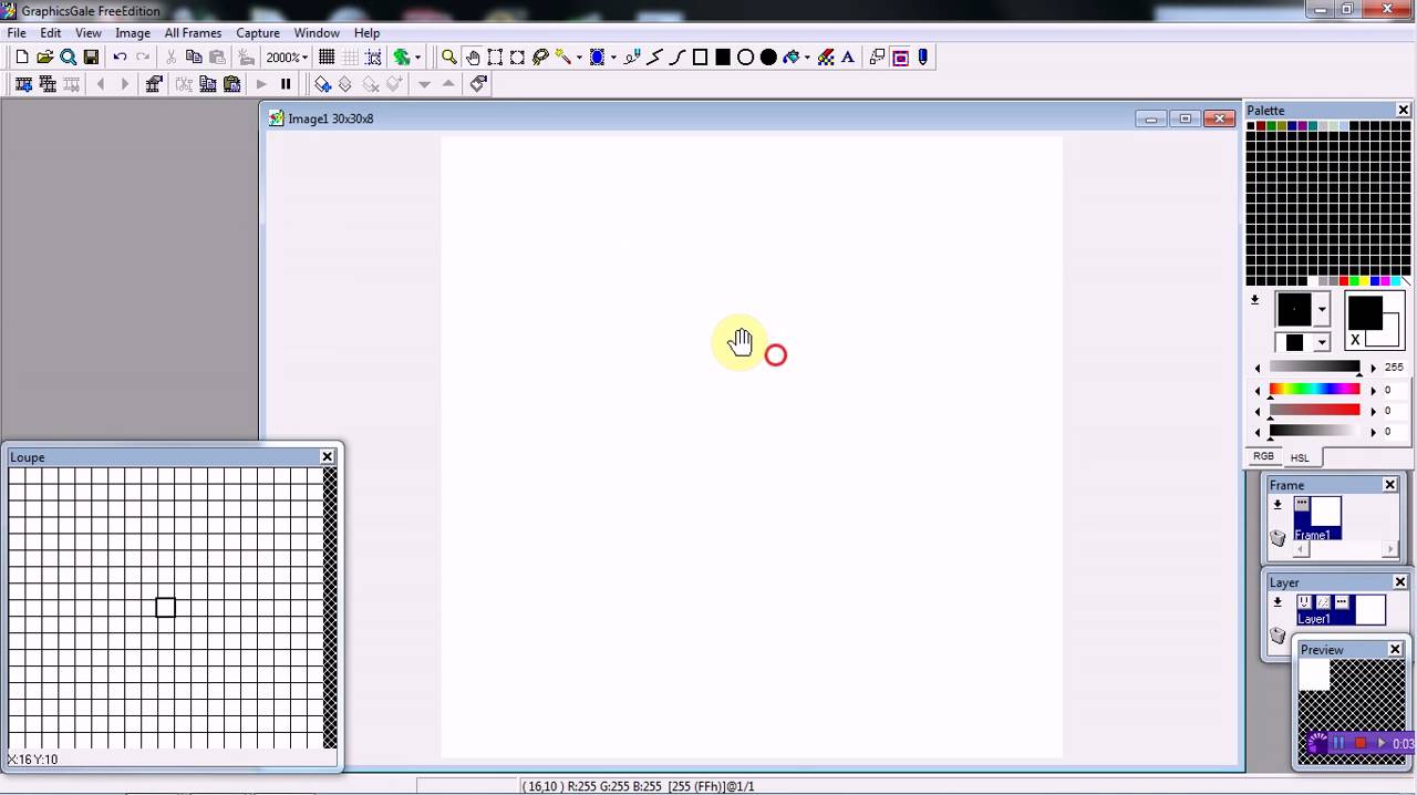 How to make pixel art with Graphics Gale : Part 1 - The tools