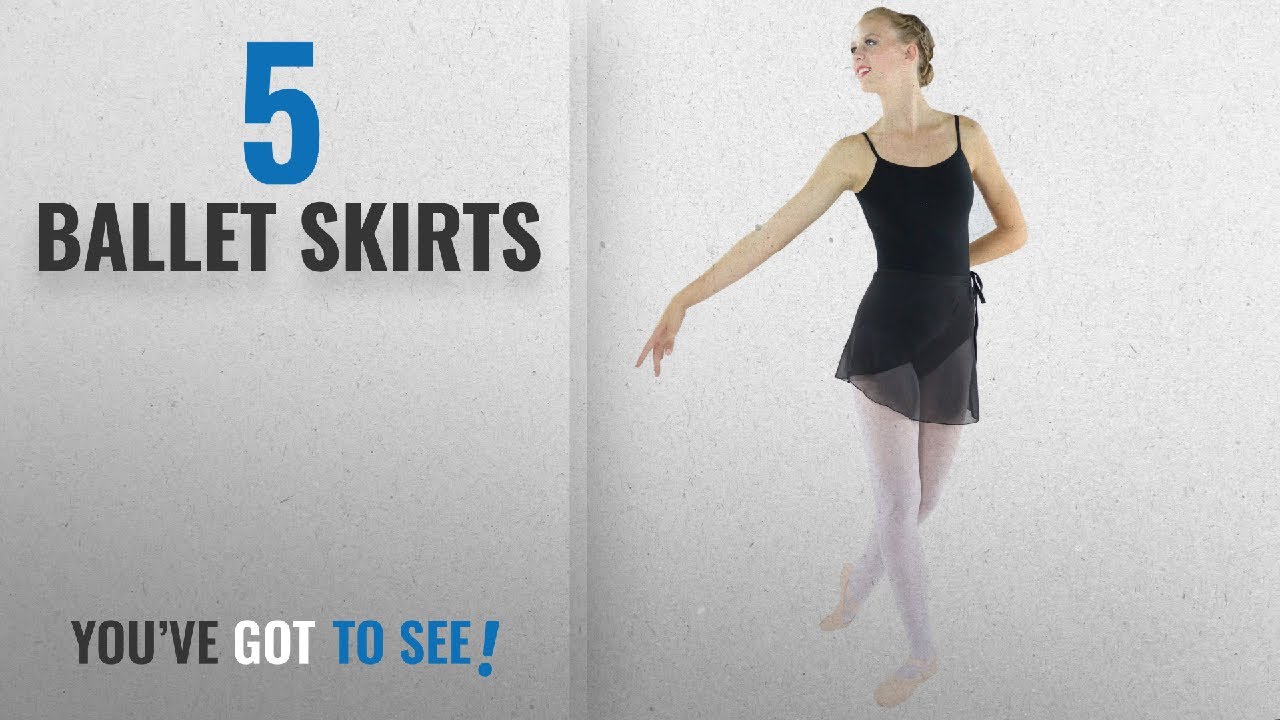 Top 10 Ballet Skirts [2018]: Danzcue Womens Chiffon Ballet Dance Wrap Skirt With Waist Tie, Black,