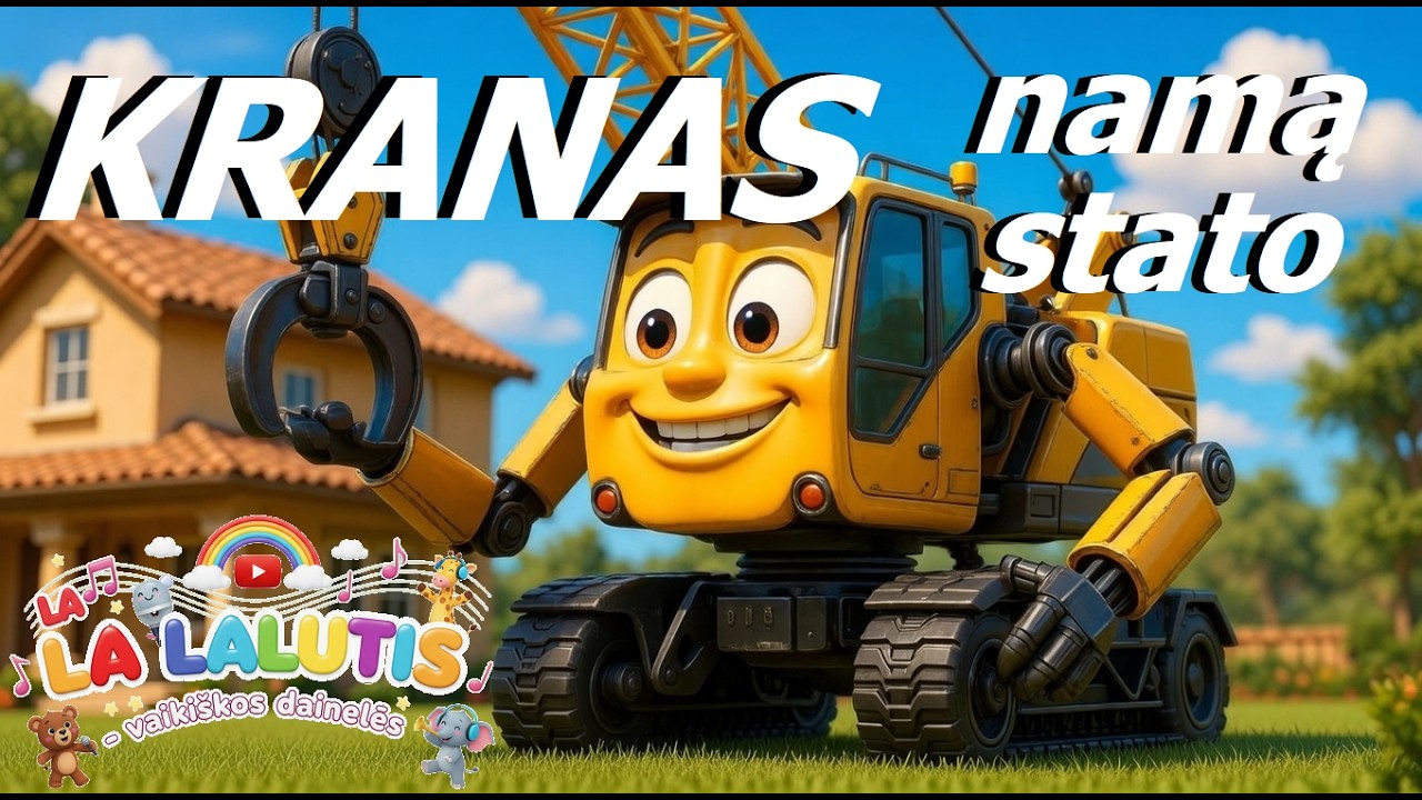 Kranas namą stato - Nauja lietuvi&scaron;ka dainelė vaikams.