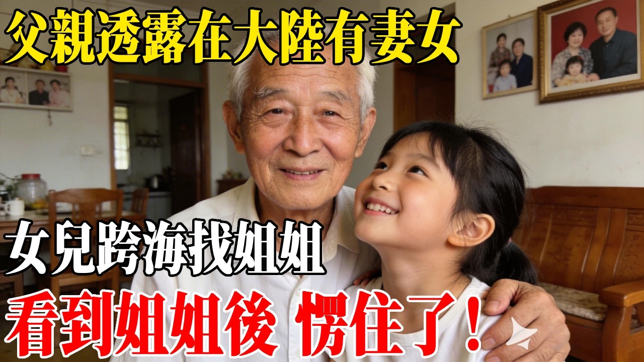 父親透露在大陸有妻女，女兒跨海找姐姐，看到姐姐後 愣住了！#民間故事 #人間故事會