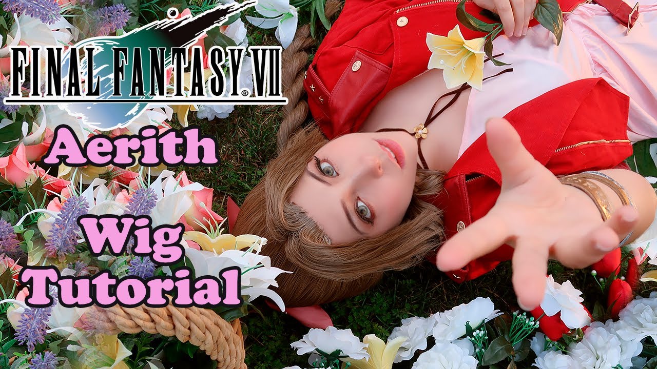 Aerith Gainsborough | Wig Tutorial | FFVII Remake [ Wig & Lenses Review]