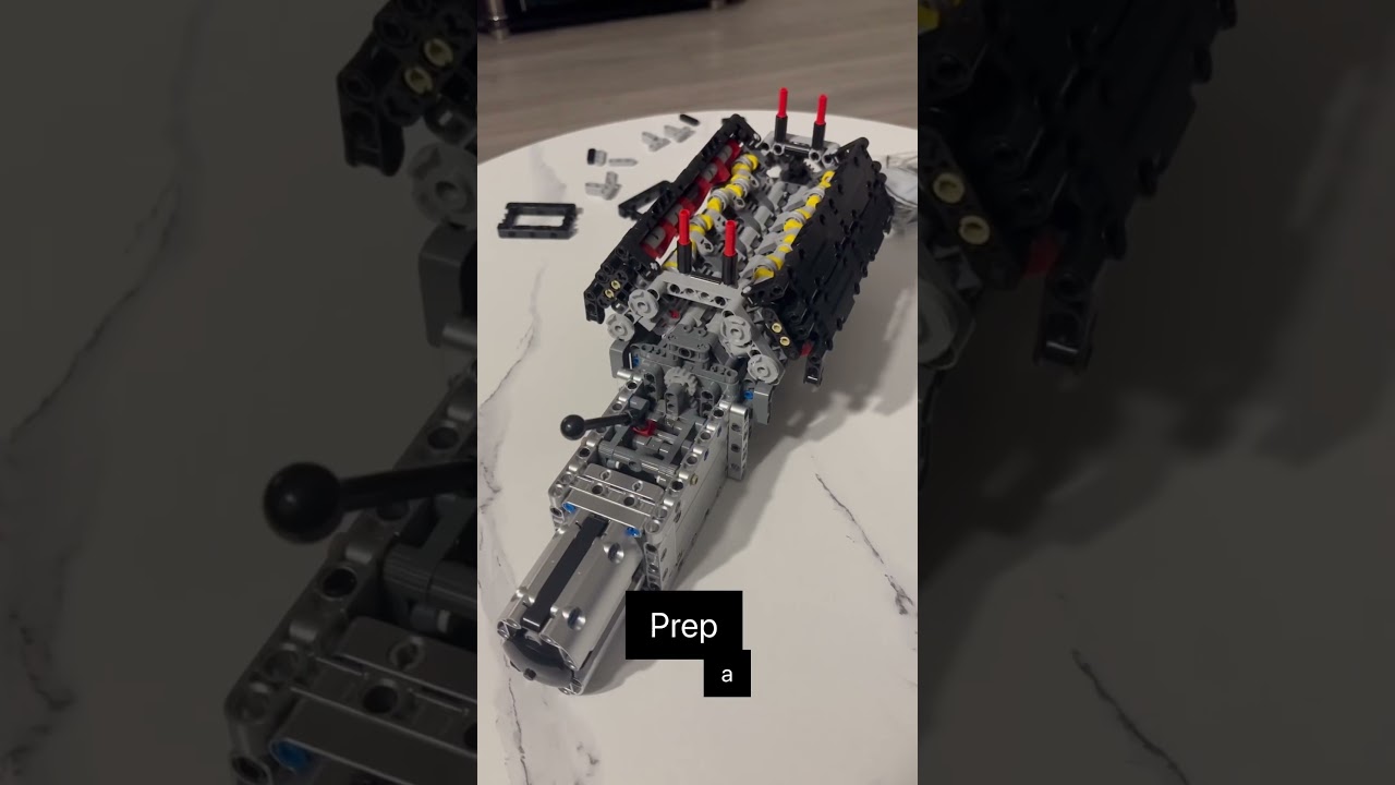 Built this amazing V12 engine with transmission from MouldKing. #v12 #engine #technic #lego