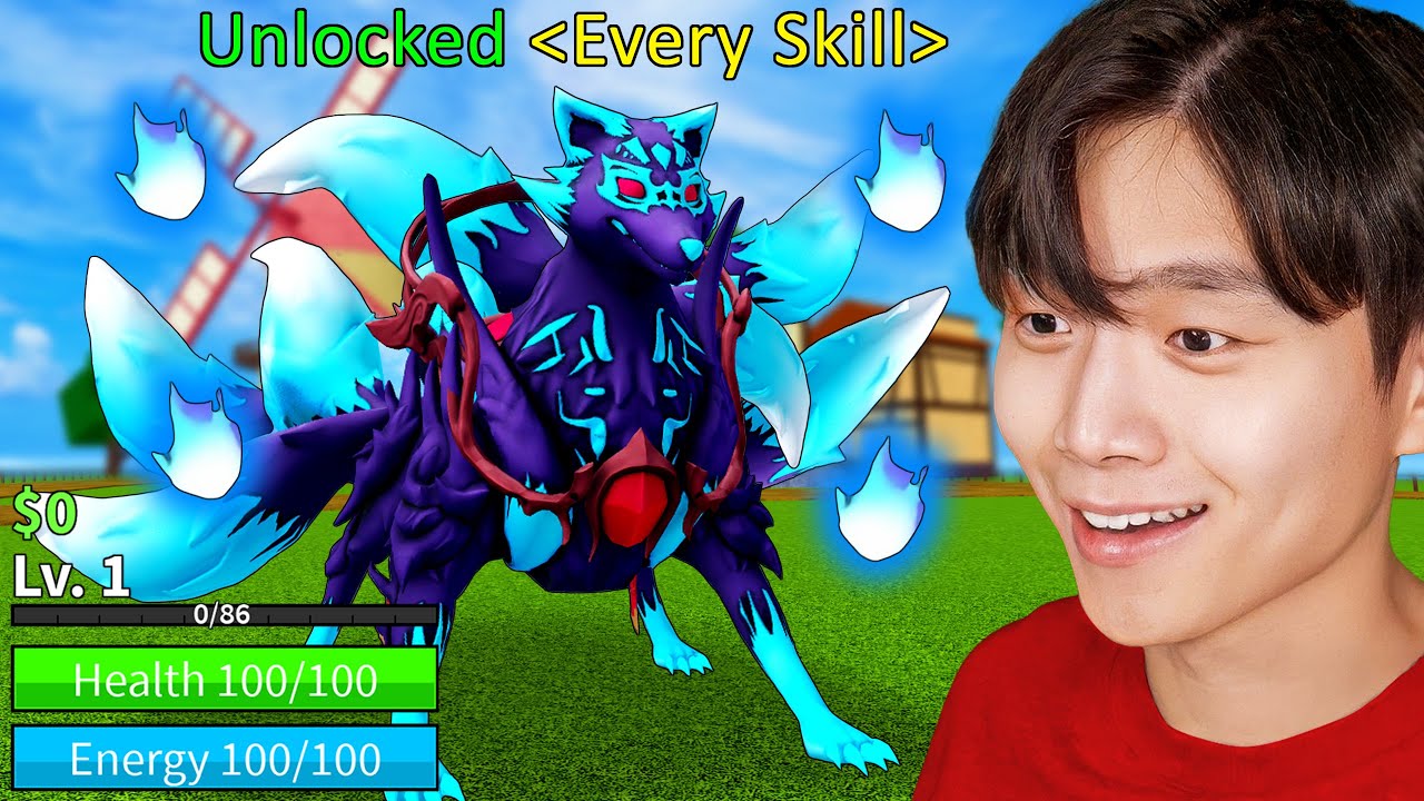 Blox Fruits NOOB с MAX Kitsune Fruit