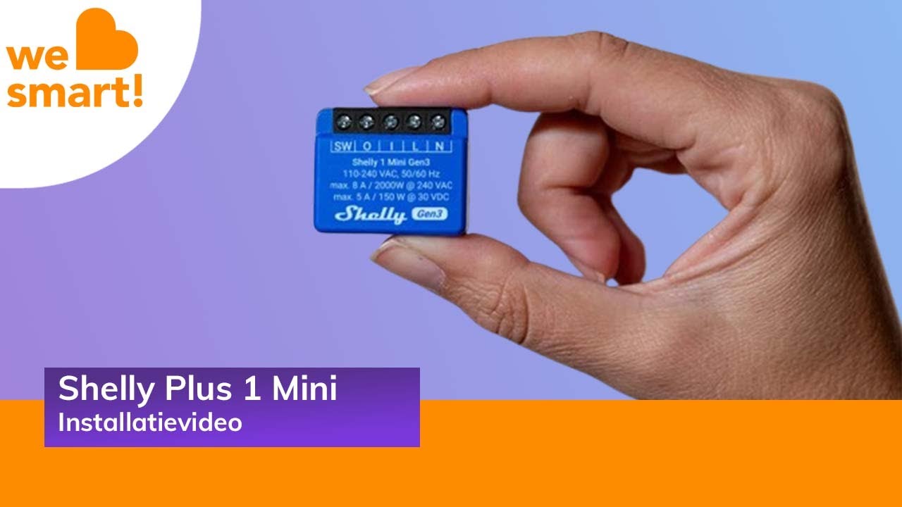 Shelly 1 Mini Gen3 installeren