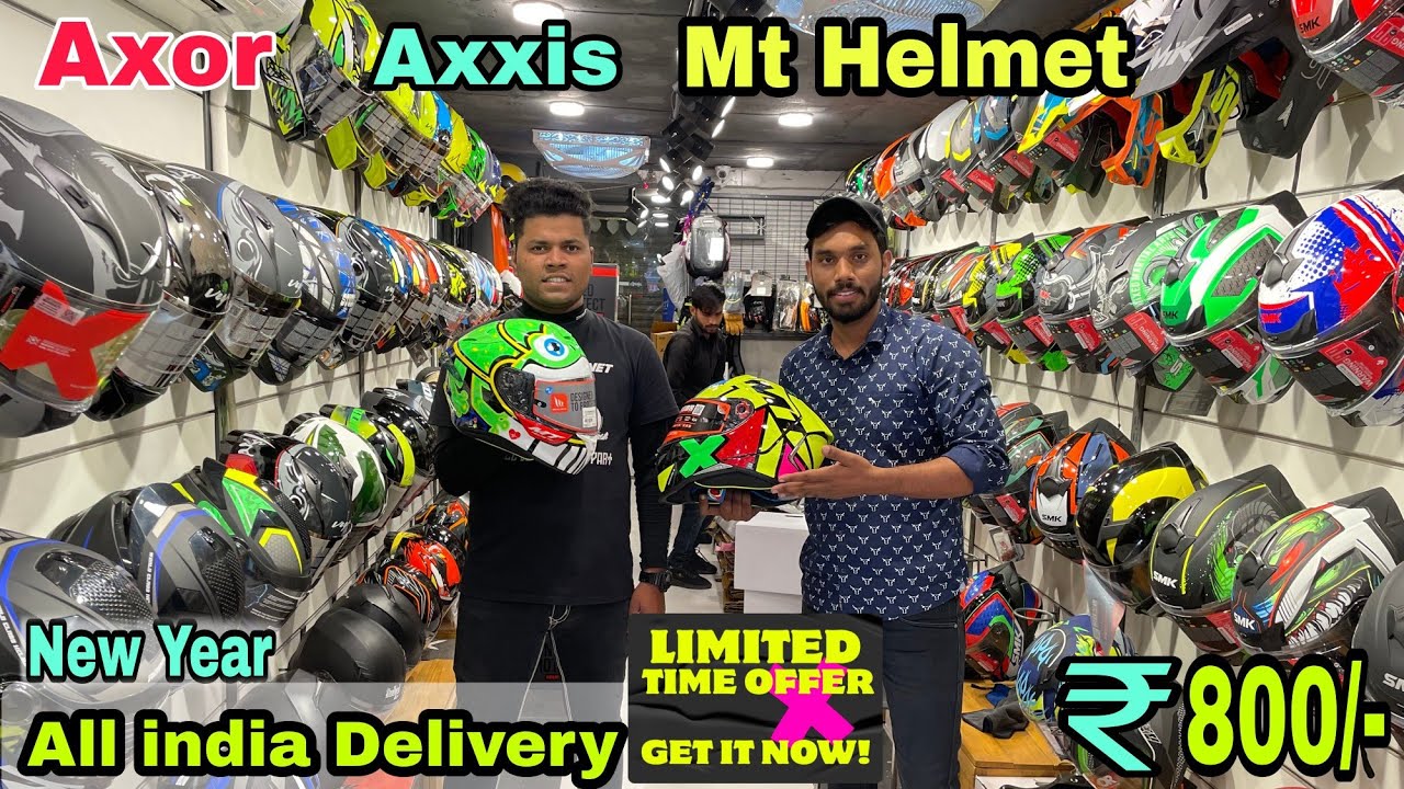 Cheapest Helmet Market shop in Delhi 😱|| Imported Branded Helmets😍||cheapest Riding Gloves #axxis