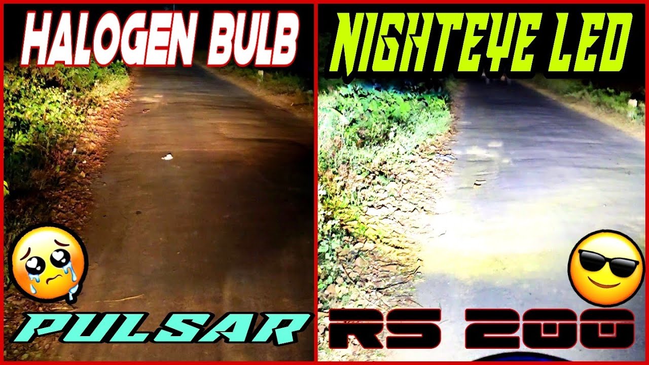 NIGHTEYE best LED headlight for all bike and scooters | Pulsar rs 200 led headlight modification