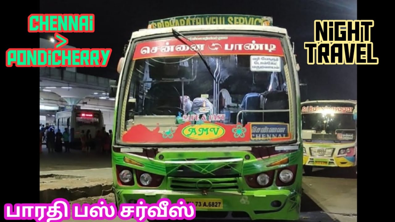 Chennai to Pondicherry Cabin Ride | Night Travel | Bharathi Bus Service 🚌🚌 #bus | சென்னை to பாண்டி