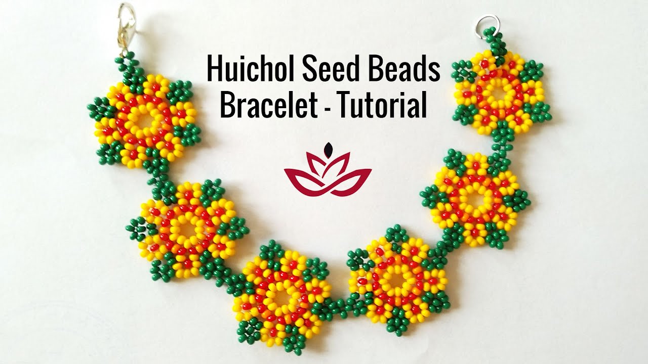Huichol Seed Beads Bracelet - Tutorial. How To Make Huichol Bracelet?