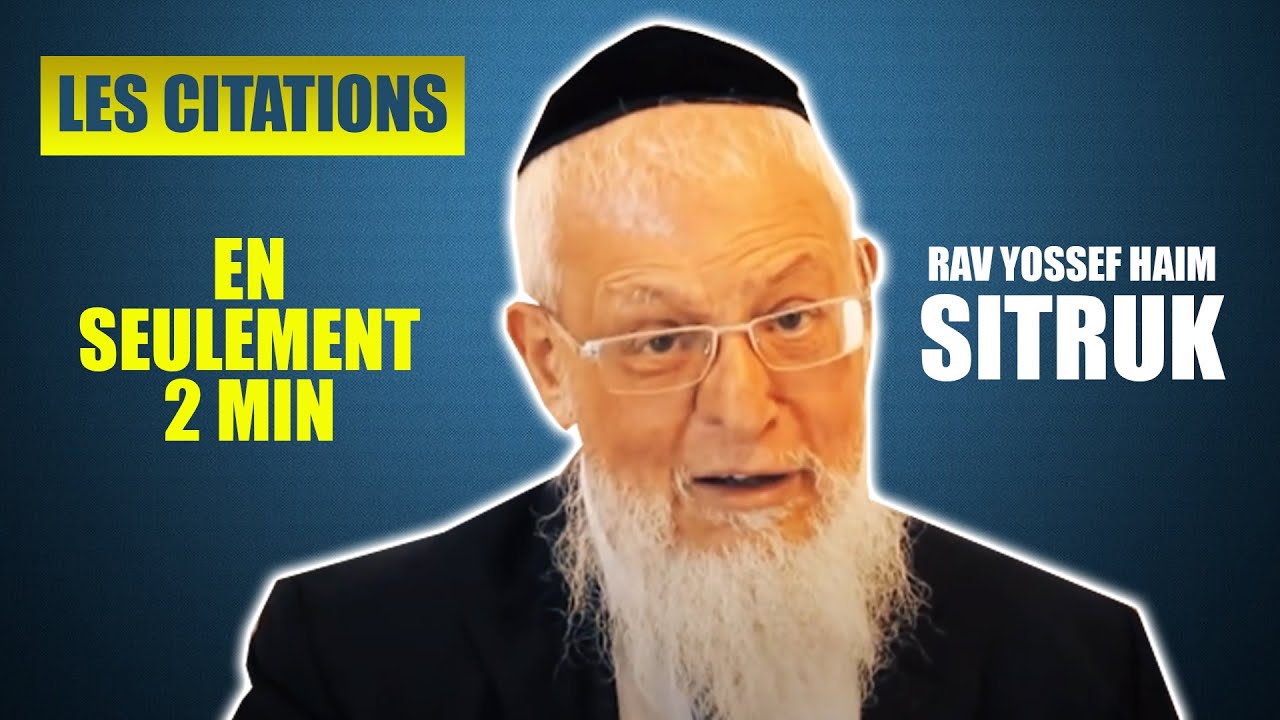 RAV YOSSEF HAIM SITRUK en 2 min ! (Special) - Rav Sitruk
