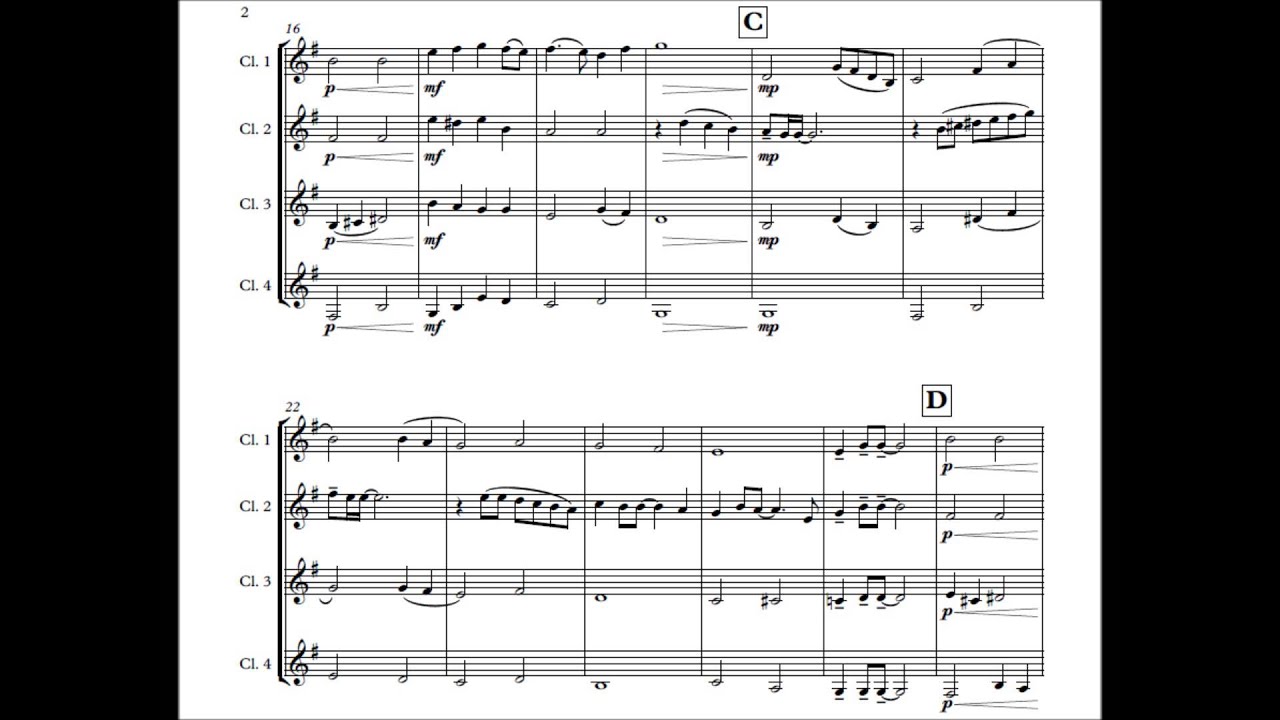 Yesterday (for Clarinet Quartet) -- Remastered