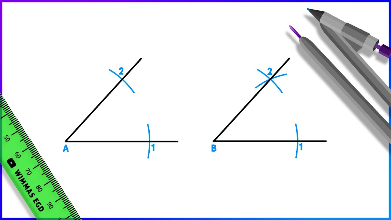 How to copy an angle with a compass.