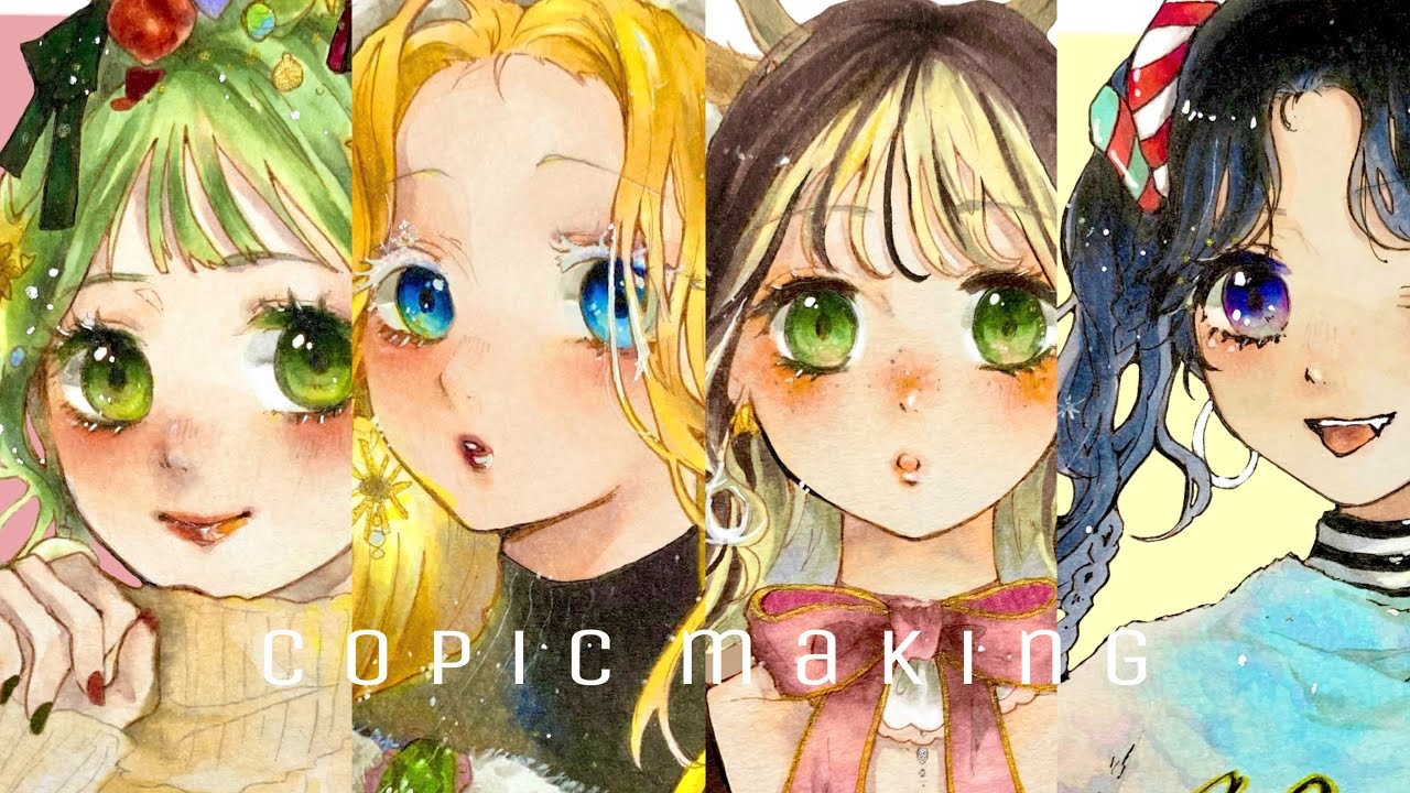 【コピック】クリスマスな女の子描いてみた🎄(大遅刻)/copic drawing